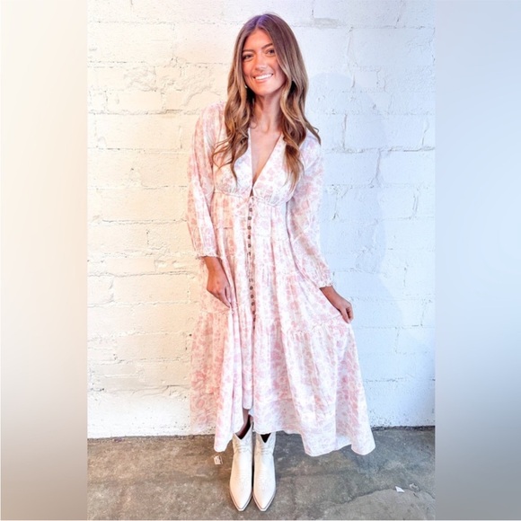 Free People Dresses & Skirts - Free People Pappiet Midi Dress in Femme Combo